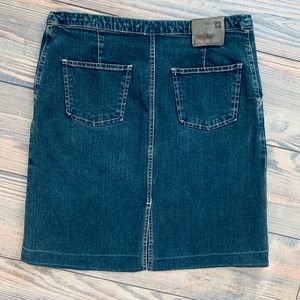 Dark denim jean skirt